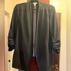 Carolina Belle Black Open-Front Blazer